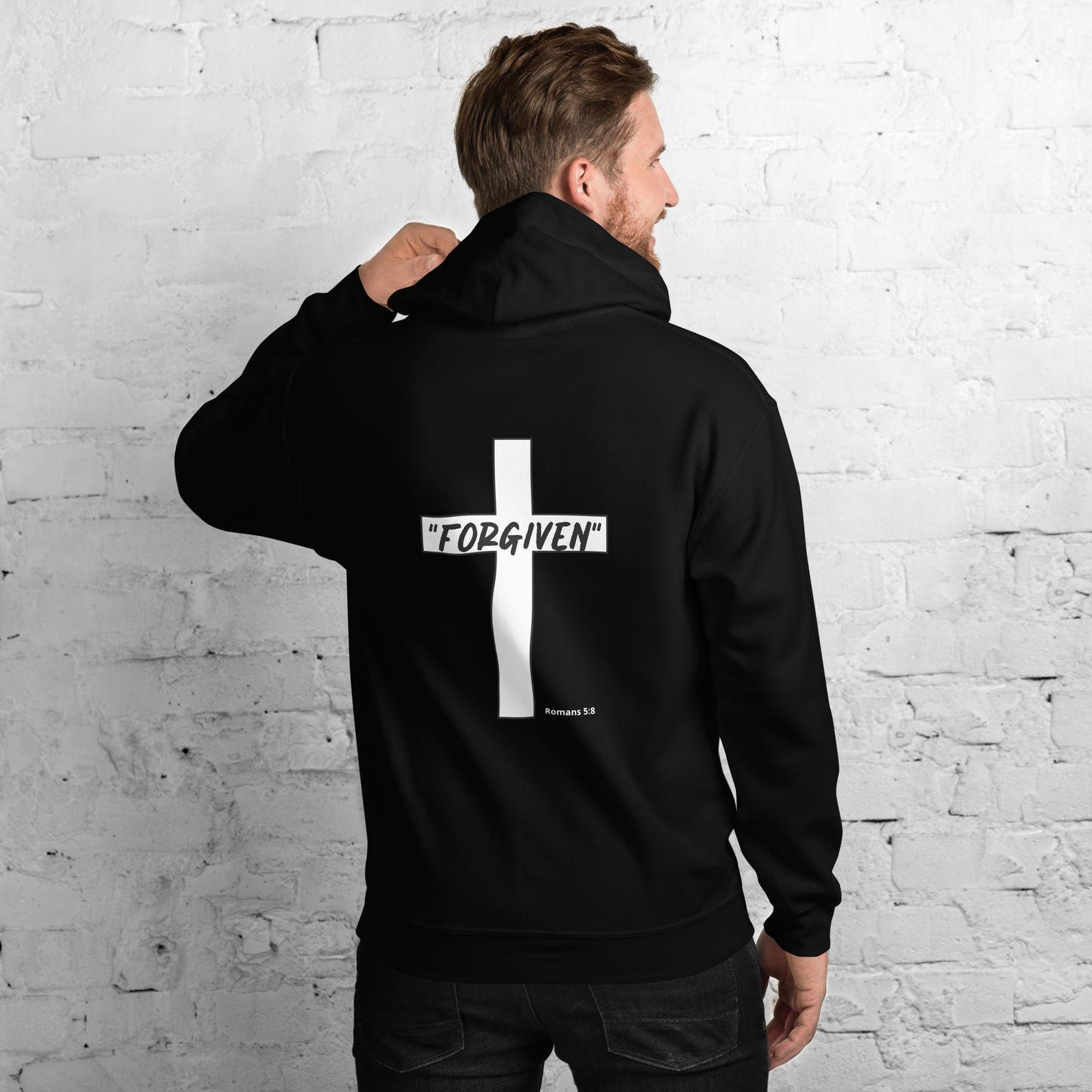 "Forgiven" Romans 5:8 Hoodie
